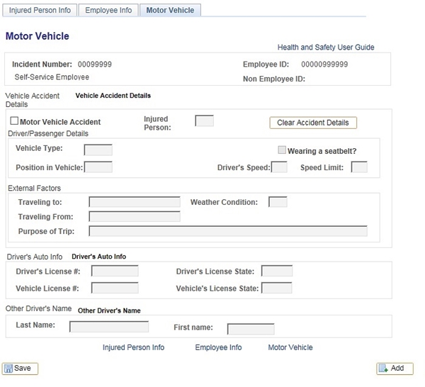 Image of the Motor Vehicle page.